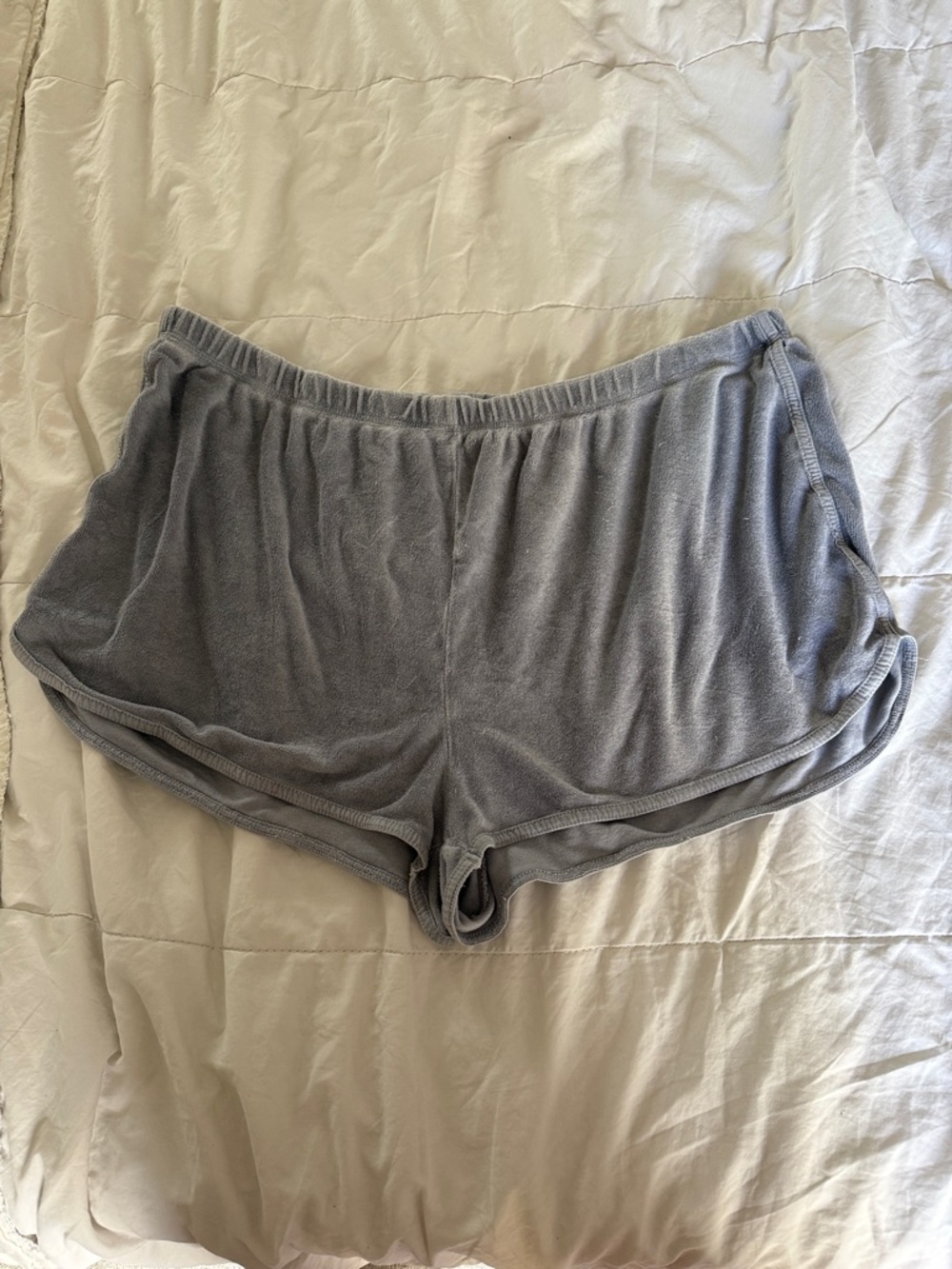 Topshop Women's terry cloth Lounge Shorts in Gray